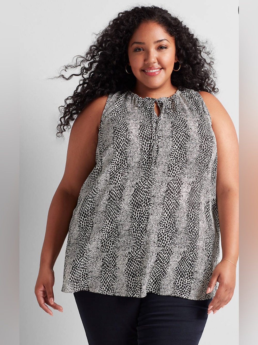 Lane Bryant Animal Print Sleeveless Top